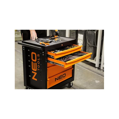 NEO TOOLS 84-214-6 Dirbtuvių spintelė, 5 stalčiai, 117 įrankių image 2
