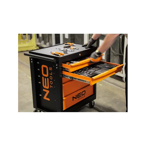 NEO TOOLS 84-214-6 Dirbtuvių spintelė, 5 stalčiai, 117 įrankių image 3