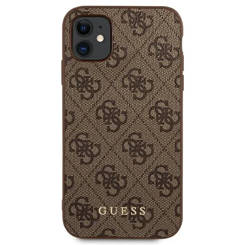 Guess 4G Metal Gold Logo dėklas iPhone 11/XR, rudas image 3