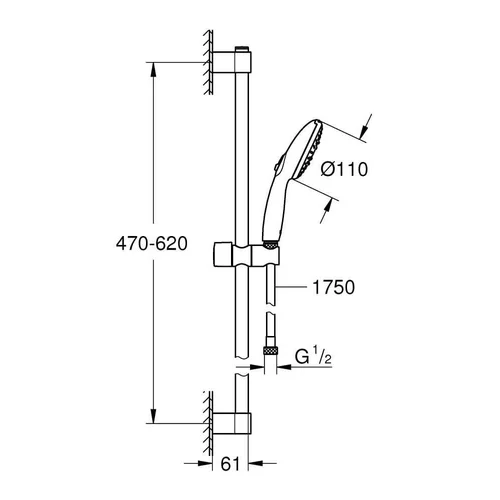 Grohe Tempesta 110 dušo stovas 27794003 image 2