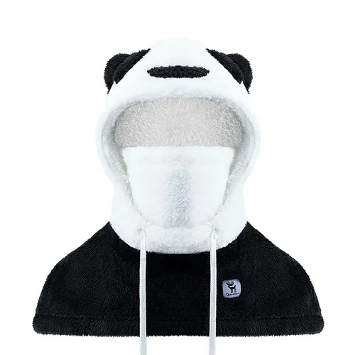 Qunature Panda slidinėjimo šalmukas L, juodas ir baltas image 1