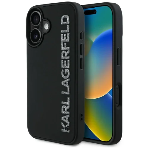 Karl Lagerfeld HC 3D blizgus guminis iPhone 16 dėklas image 1