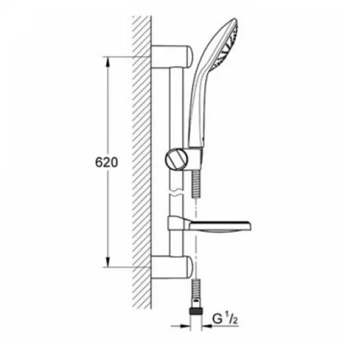 GROHE Euphoria Mono 600 dušo stovelis image 2
