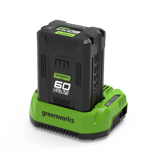 Greenworks GSK60B2 60V 2Ah akumuliatoriaus ir kroviklio komplektas image 1