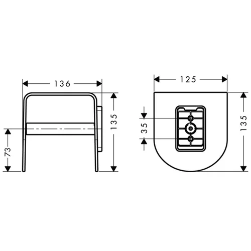 Hansgrohe AXOR Universal Accessories 42436000 Tualetinio popieriaus laikiklis image 2