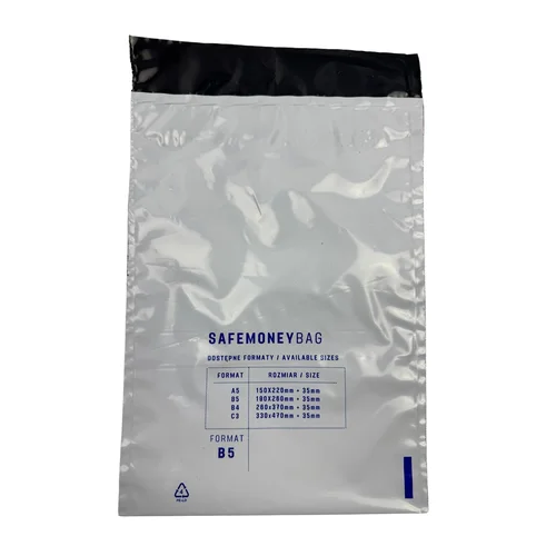 BESTPAK SAFEMONEYBAG B5 vokai 190 × 260 + 35 mm, 100 vnt., balti image 2