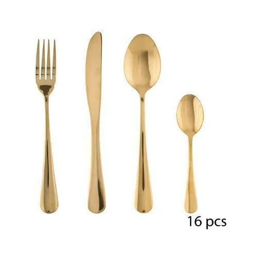 Secret de Gourmet 145653 stalo įrankių komplektas, 16 vnt., aukso image 1