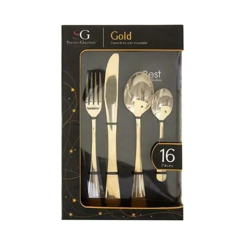 Secret de Gourmet 145653 stalo įrankių komplektas, 16 vnt., aukso image 2