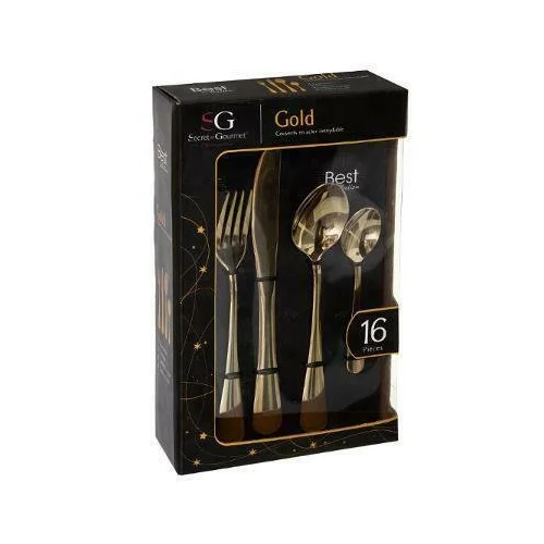 Secret de Gourmet 145653 stalo įrankių komplektas, 16 vnt., aukso image 3