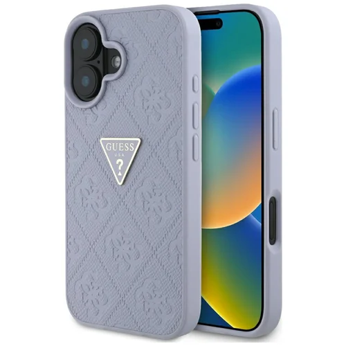 Guess Hot Stamp 4G dėklas iPhone 16, purpurinis image 1