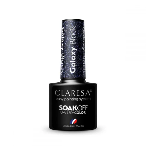 CLARESA Galaxy Black hibridinis nagų lakas 5 g image 3