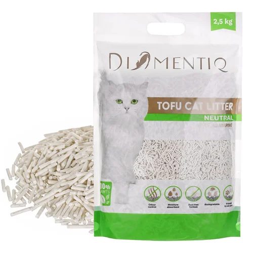 DIAMENTIQ Tofu Neutral Ultra kačių kraikas, 2,5 kg image 2
