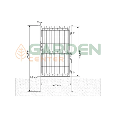Garden Center varteliai su segmentiniu užpildu 100×153 cm, ruda image 2