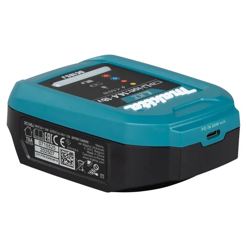 Makita DC18SJ akumuliatorių įkroviklis USB-PD LXT Li-ion, 14,4–18 V image 2
