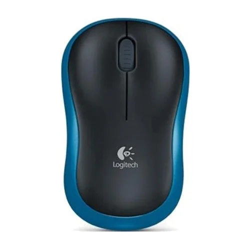 Logitech M185 belaidė pelė, juoda/mėlyna image 1