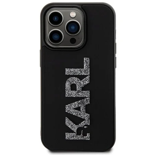 Karl Lagerfeld 3D guminio logotipo dėklas iPhone 15 Pro Max, juodas image 3