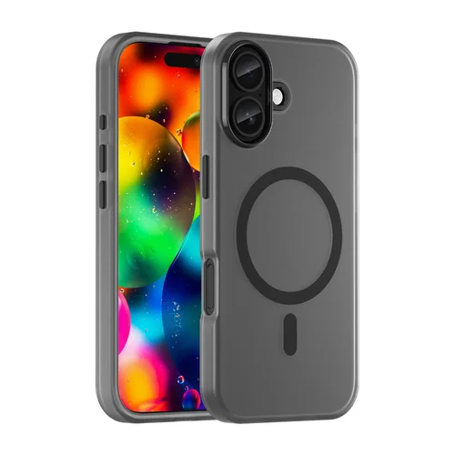 Magnetinis abrazivinis iPhone 17 dėklas, matinė juoda image 1