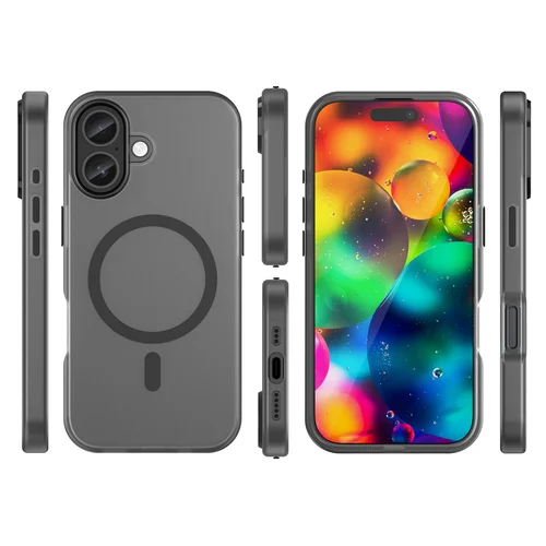 Magnetinis abrazivinis iPhone 17 dėklas, matinė juoda image 3