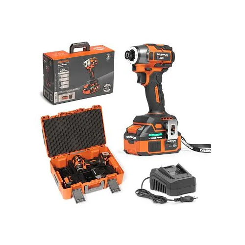 Akumuliatorinis smūginis suktuvas DAEWOO DAX 3521Li SET, 21V, 4.0Ah image 3
