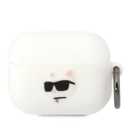 Karl Lagerfeld KLAPRUNCHH AirPods Pro dėklas, baltas silikoninis image 1