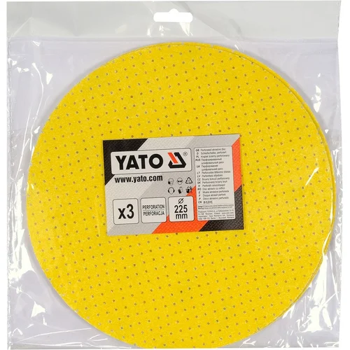 YATO YT-846053 šlifavimo diskai P180, 225 mm, 3 vnt. image 2