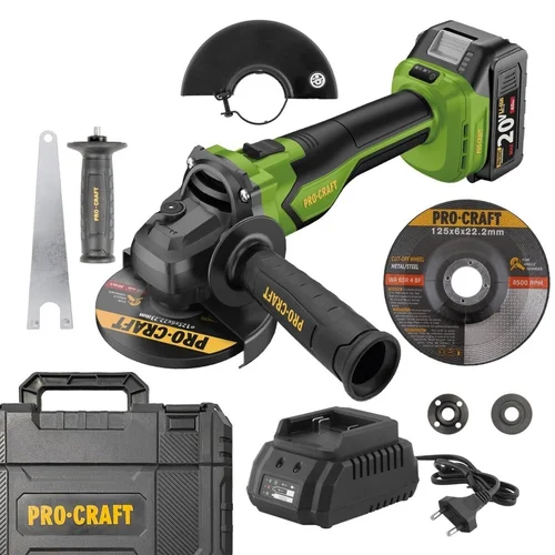 ProCraft PGA22-1B-C Akumuliatorinis kampinis šlifuoklis, 20 V, 4,0 Ah image 1