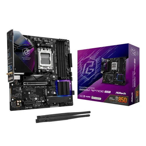 Asrock Phantom Gaming B850M Riptide WiFi AM5 motininė plokštė image 1