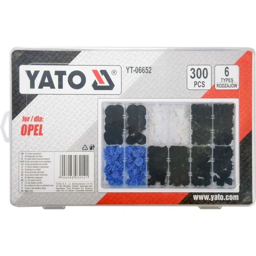 YATO Automobilio apdailos plastikinių laikiklių rinkinys (300vnt) Opel image 2