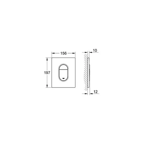 Grohe Arena Cosmopolitan WC vandens nuleidimo mygtukas 38844000 Chromas image 2