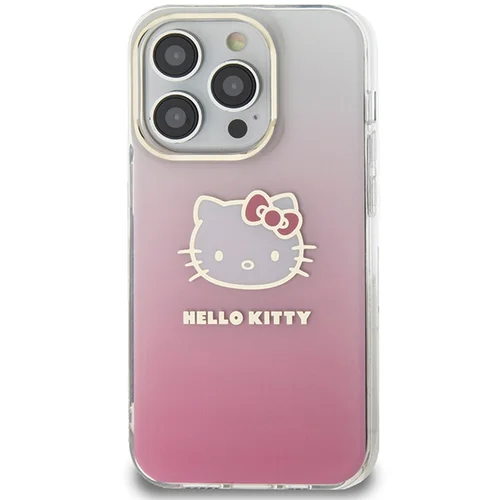 Hello Kitty IML Gradient Electrop Kitty Head dėklas iPhone 15 Pro, rožinis image 3