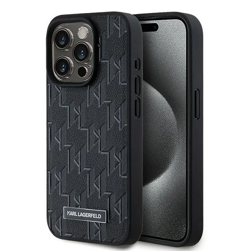 Karl Lagerfeld odinis dėklas iPhone 15 Pro Max, juodas image 1