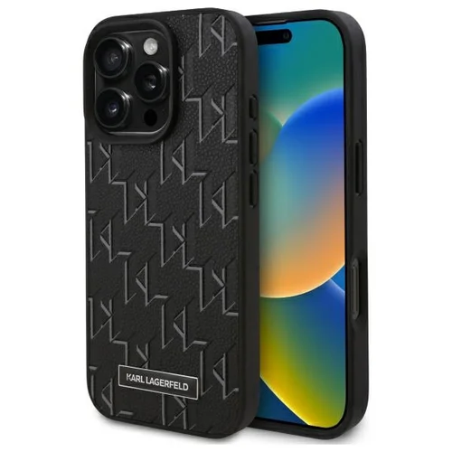 Karl Lagerfeld Oda Monograma MagSafe dėklas iPhone 16 Pro, juodas image 1