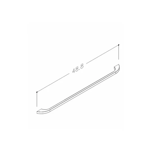 Kame H7/488/CH baldinė rankenėlė, 48,8 cm, Chromas image 3