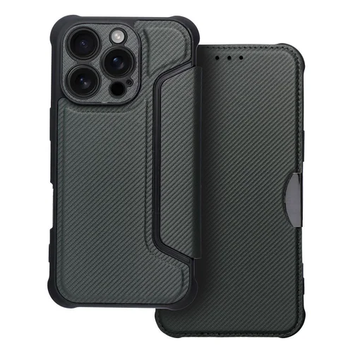RAZOR Book knyginis dėklas iPhone 16 Pro, tamsiai žalias image 1