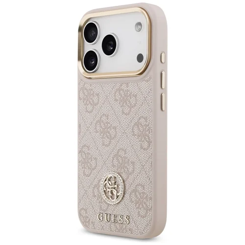 GUESS 4G Strass Logo MagSafe dėklas iPhone 17 Pro, rožinis image 2