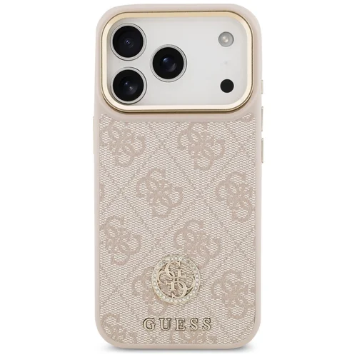 GUESS 4G Strass Logo MagSafe dėklas iPhone 17 Pro, rožinis image 3