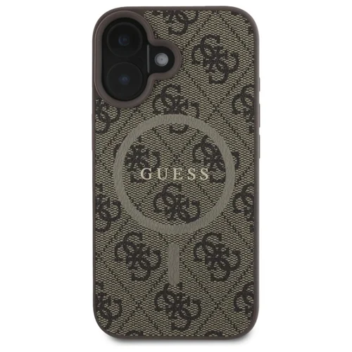 Guess 4G MagSafe dėklas iPhone 16, rudas image 3