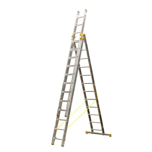FORTE aliuminės dvipusės ištraukiamos kopėčios 3x12 (356–865 cm) image 1