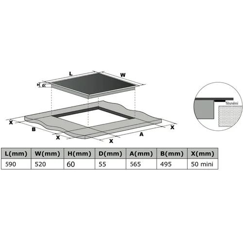 GUZZANTI GZ 8405A įmontuojama indukcinė kaitlentė image 2