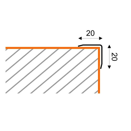 Nerūdijančio plieno kampinis profilis Stainless Steel Profiles 30×30 mm, 250 cm image 3