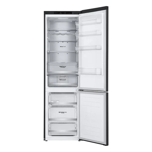 LG GBB92MCB2P šaldytuvas su šaldikliu apačioje (Juoda, 277/107 l) image 2
