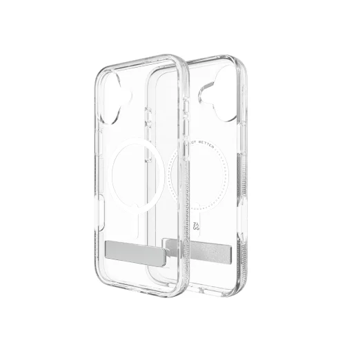 ZAGG Crystal Palace Snap Kickstand dėklas iPhone 16 Plus, skaidrus image 3