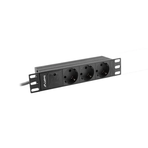 LANBERG 10 col. 1U maitinimo blokas, 16 A, 3 lizdai image 1