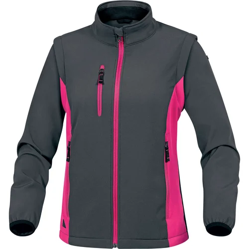 DELTAPLUS MYSEN2 Softshell striukė su nusegamomis rankovėmis – S, Juoda-Raudona image 3