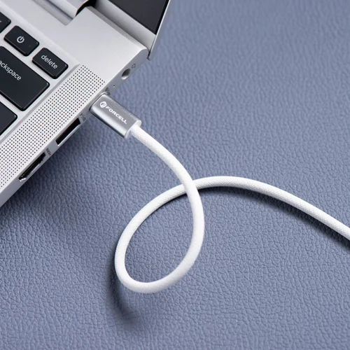 Forcell F-Energy Cafule Color ACYH23 USB-C kabelis, 1,2 m, baltas image 1