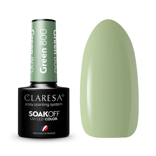 CLARESA GREEN 800 hibridinis nagų lakas 5 g image 1