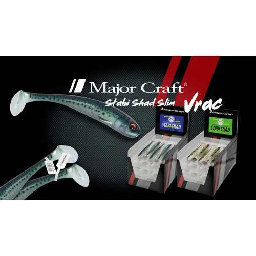 Major Craft STABI SHAD SLIM 6 col. F024 LIVE ROACH, 3 vnt. image 1