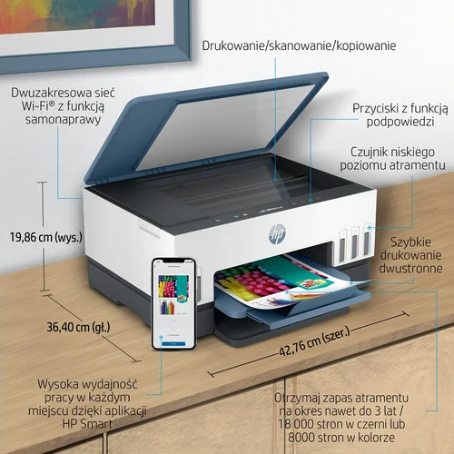 HP Smart Tank 675 A4 Wi-Fi spausdintuvas image 3