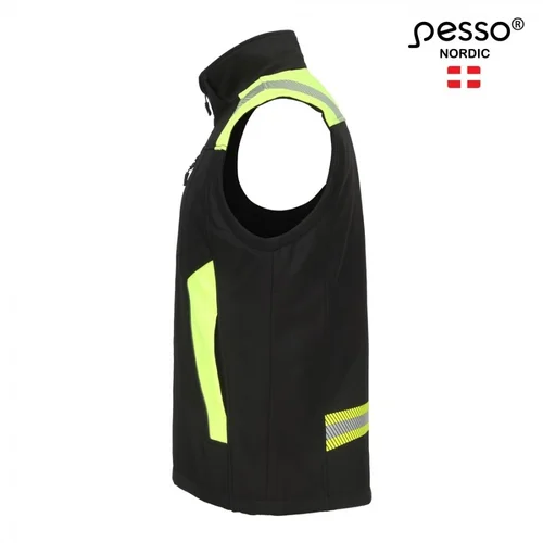 PESSO Softshell liemenė VESTA, juoda/geltona 3XL image 3