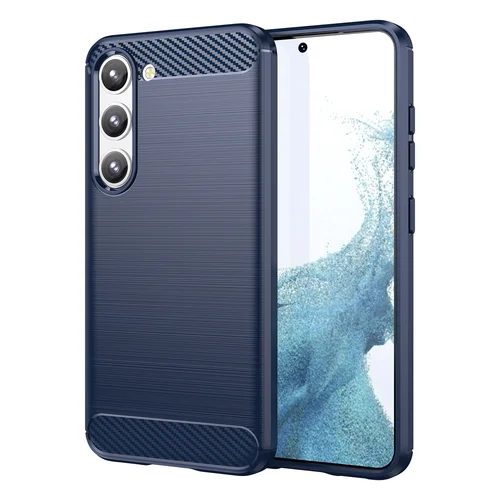Samsung Galaxy S23+ Carbon Case mėlynas TPU dėklas image 1